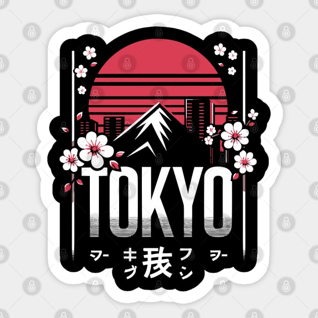Tokyo Sticker by JessArty